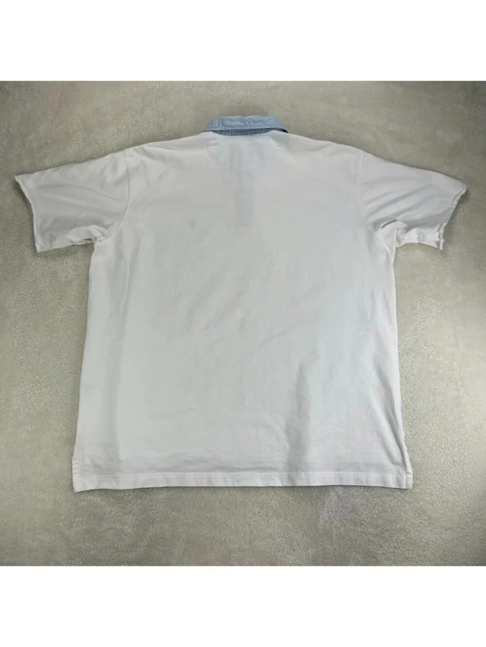 Polo Ralph Lauren‎ Polo Shirt Mens 2XL White Short Sleeve Raw Edge Style Hem